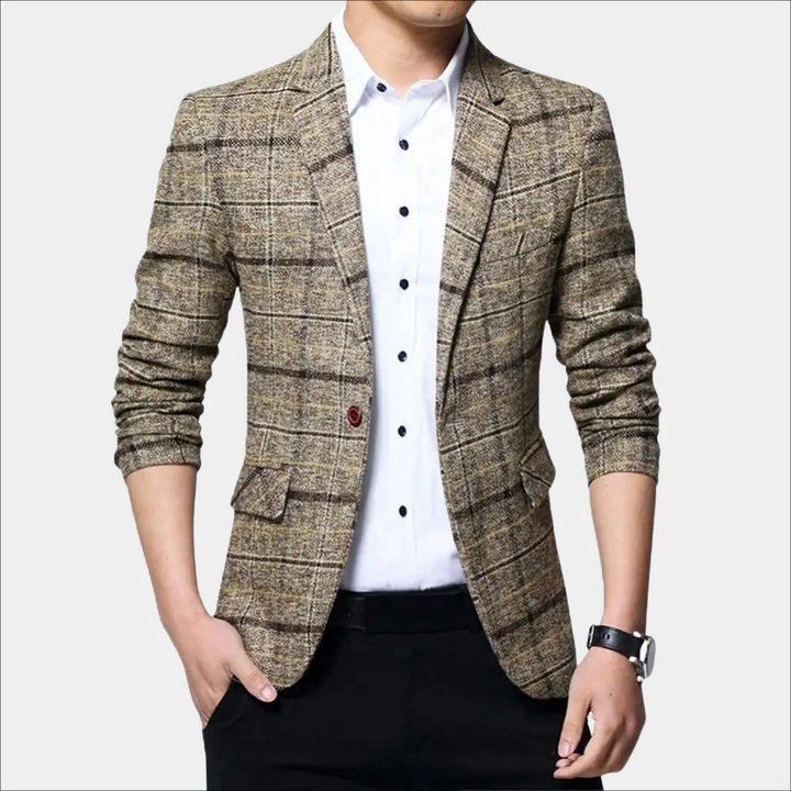 Balder - Elegante blazer casual da uomo con motivo a scacchiera