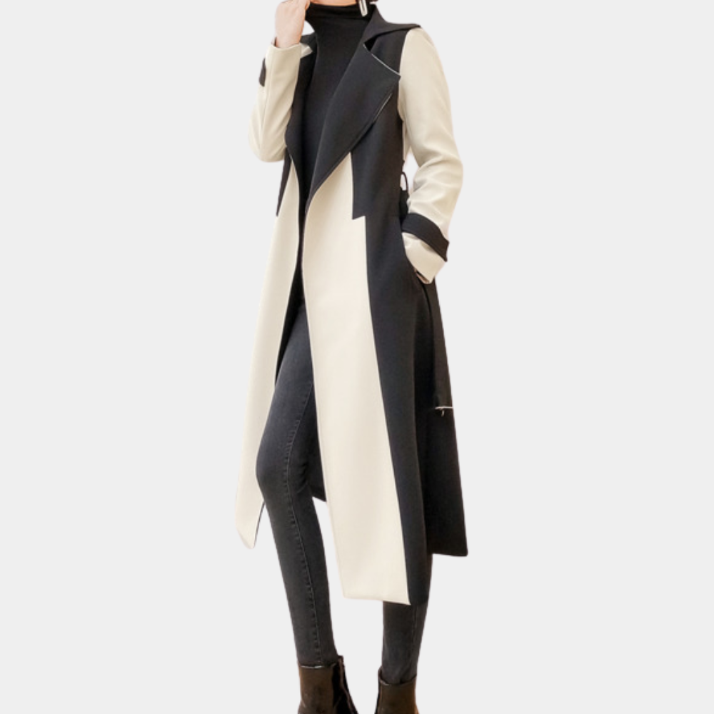 Trench da donna chic con cintura alla moda