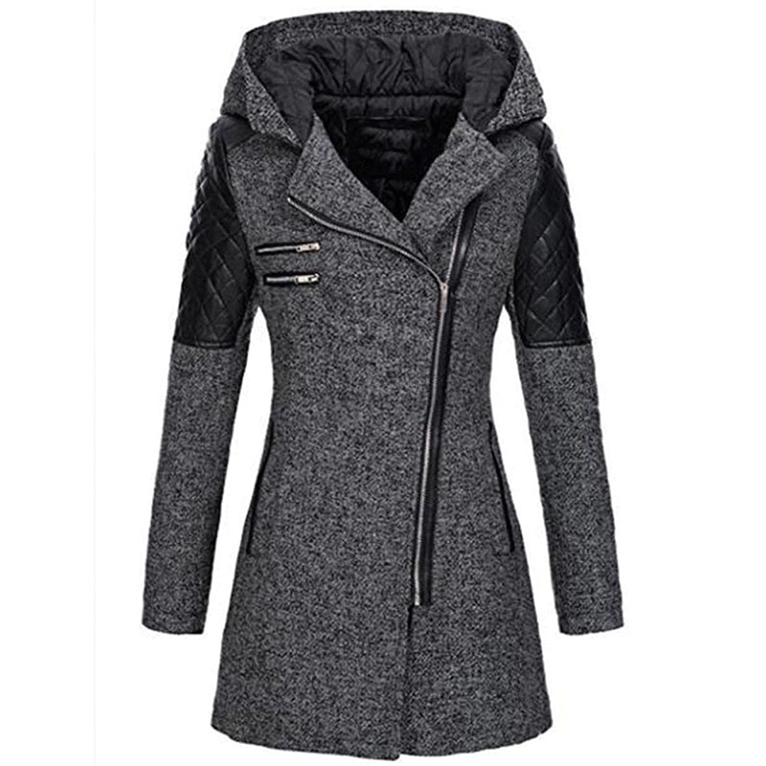 Riley - Cappotto invernale lungo da donna con cappuccio alla moda