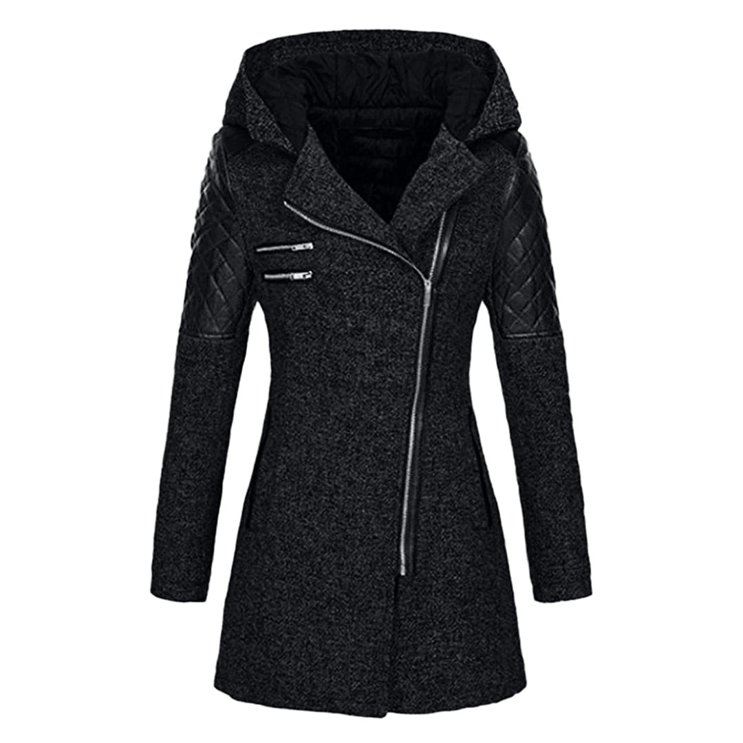 Riley - Cappotto invernale lungo da donna con cappuccio alla moda