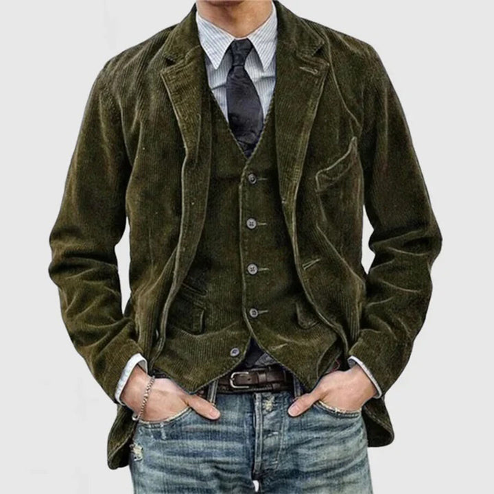 Elegante giacca di velluto a coste da uomo per un look di tendenza