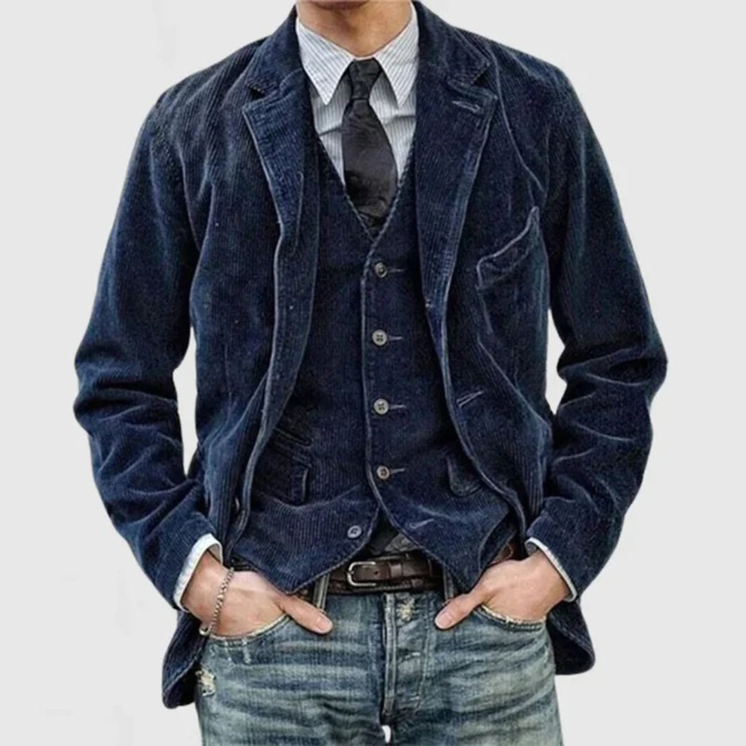 Elegante giacca di velluto a coste da uomo per un look di tendenza